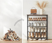 The Shopsite Home-living Shoe Rack Organiser 5 Tier Narrow Shoe Storage Shelf Shoe Rack Organiser 5 Tier Narrow Shoe Storage Shelf