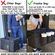 Food Delivery Bag with Cup Holders by salelink.co.nz