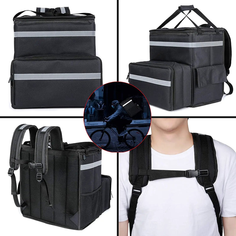 Food Delivery Backpack, Expandable Insulated Hot Pizza Bags by salelink.co.nz