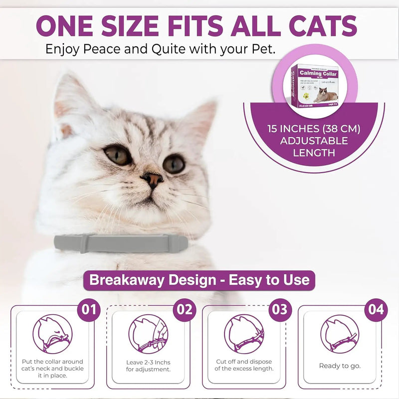 4PCS Calming Pheromone Collars for Cats by salelink.co.nz
