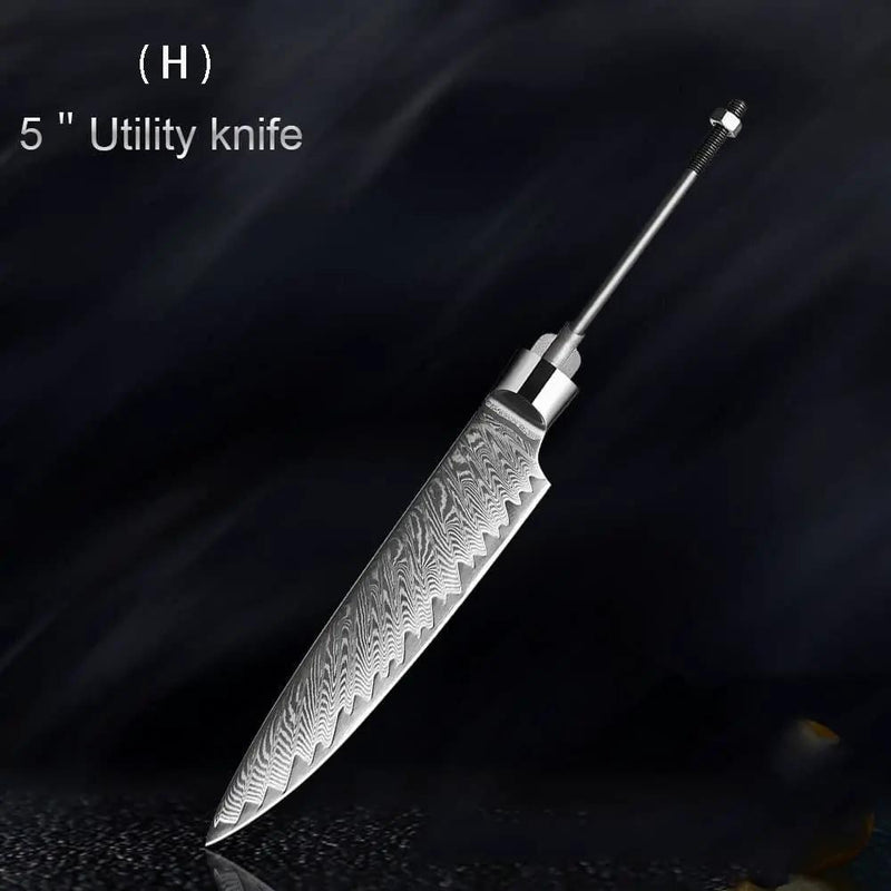 Damascus Knife Embryo High Hardness Kitchen Knives 95DPDMCR1B 210mm by China Dropship