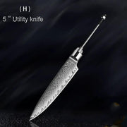 Damascus Knife Embryo High Hardness Kitchen Knives 8DPDMCR1 180mm by China Dropship