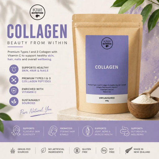 Collagen Powder - Unflavoured 350g by Kiwi Nutrition