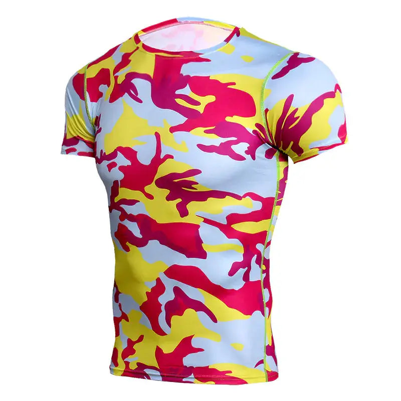 Men's Quick-Dry Camouflage Short Sleeve T-Shirt - Athletic Sports Tee | Outdoor Wear by Mead's Supply & Equipment Outfitters limited