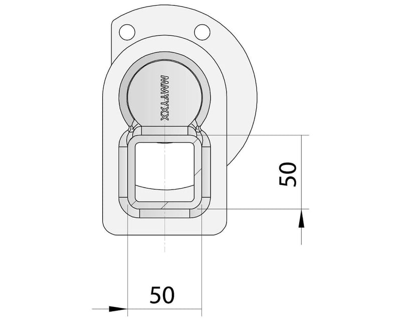 Drop Beam Axle - 9" Drum - 1750kg - Bare Metal technical drawing with dimensions
