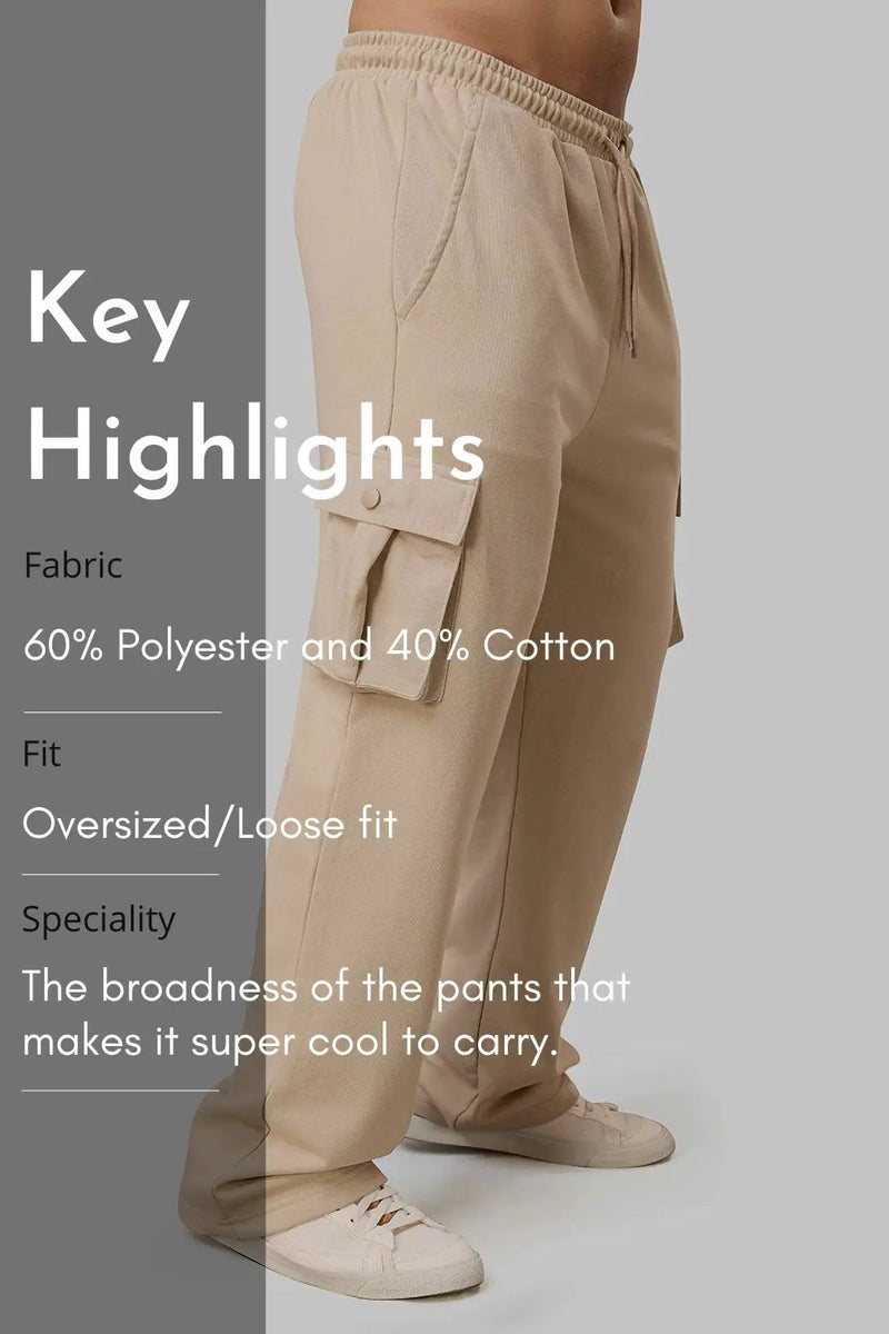 Pinnacle Pocket Pants Beige by Fuaark Nz
