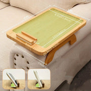 Bamboo Sofa Couch Clip on Side Table Arm Tray by salelink.co.nz