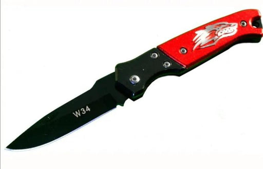 Wolf Folding Knife - Multi Purpose Red or Blue by NZ Diver