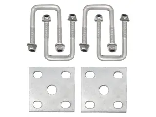 Square U-Bolt & Axle Plate Kit (Galvanised) - M12 51x100mm by Trojan