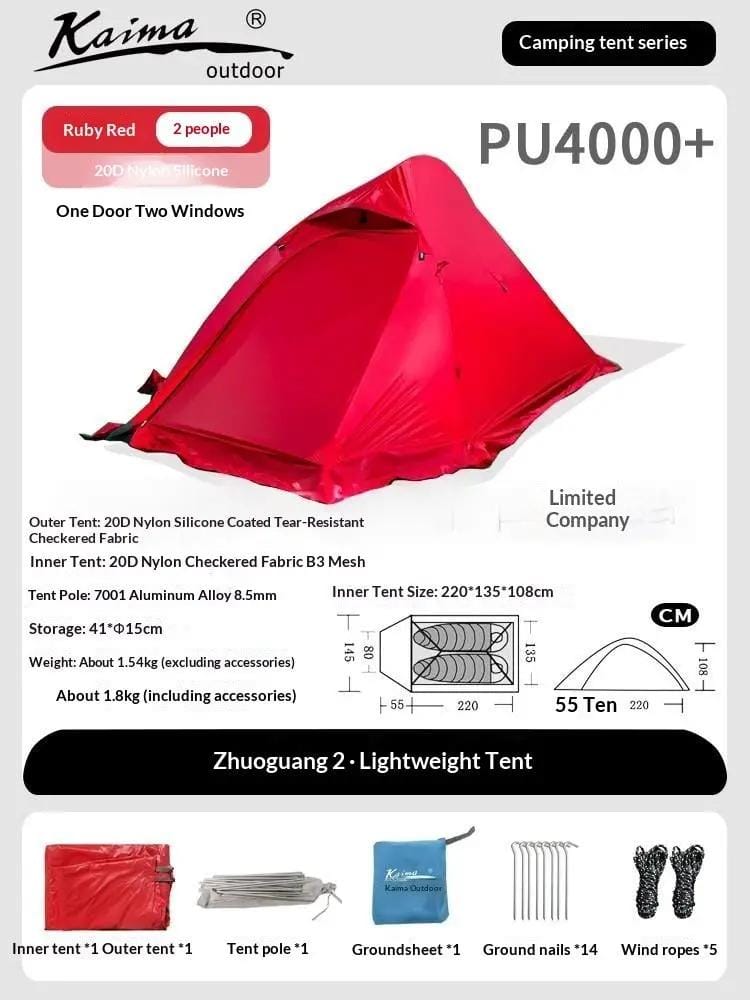 Mead's Supply & Equipment Outfitters limited Tents Ultralight Hiking Tent — 1–2 Person Camping Shelter Ultralight Hiking Tent — 1–2 Person Camping Shelter