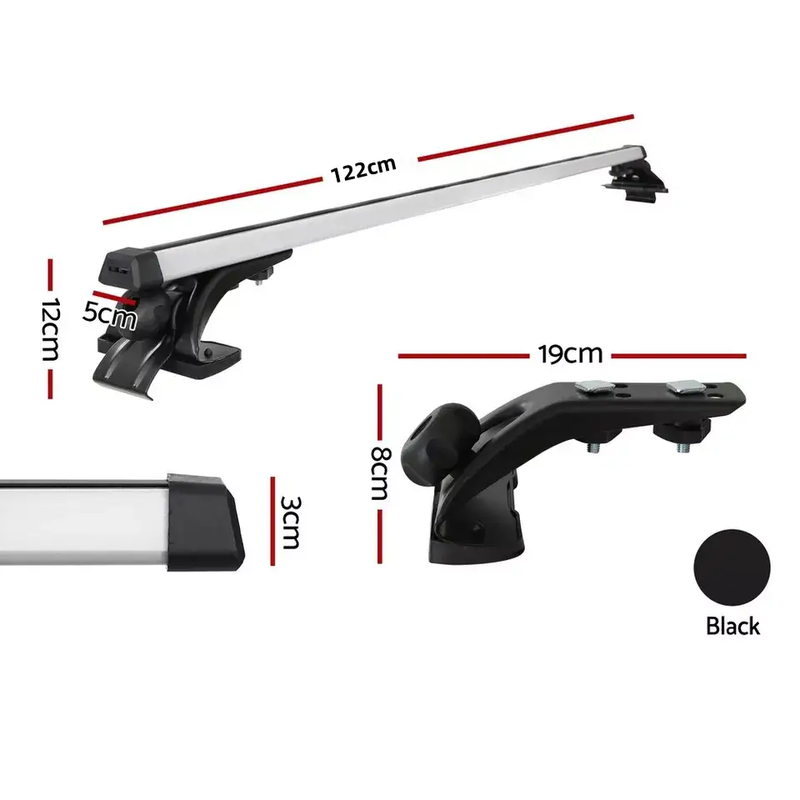 Universal Car Roof Racks Pod Aluminium Cross Bars Brackets by salelink.co.nz