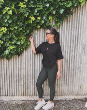 Brushed Cotton Bombshell T-shirt Black by The Brave Pants Company