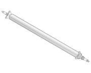 Straight Beam Axle - Multi-Hub - 2200kg - Bare Metal showing a multi-hub design and structural features.