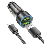 Hoco Car Charger 2xUSB Port Car Charger 36W by salelink.co.nz