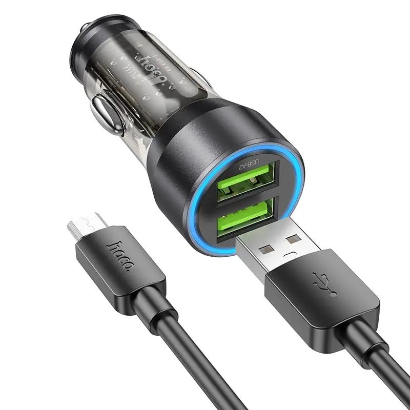 Hoco Car Charger 2xUSB Port Car Charger 36W by salelink.co.nz
