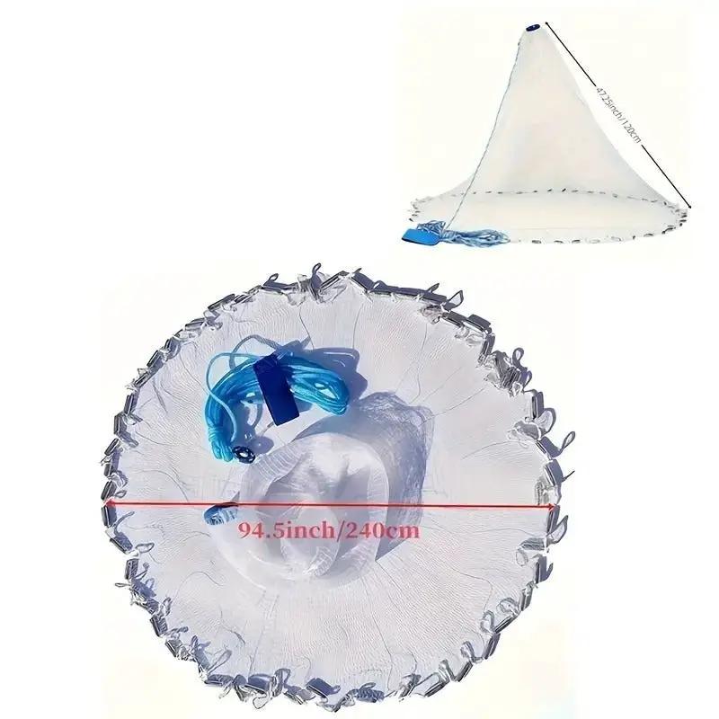 8ft (2.4m) Fishing Casting Net with Sinkers Weights by NZ Diver