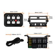 6 Gang Rocker Switch Panel by salelink.co.nz