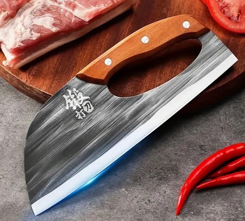 1pc Hand Forged Bone Cutter Kitchen Knife - Sharp Lightweight Dual-Use Slicer For Women - High-Carbon Stainless Steel, Ergonomic Handle, Easy To Clean, And Durable - Asshown by China Dropship