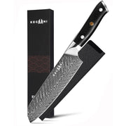Kegani Santoku Knife 7 Inch Japanese Santoku Knife, 73 Layers AUS-10 Damascus Japanese Knife, FullTang G10 Handle Damascus Santoku Knife With Case & Sheath - Santoku Knife by China Dropship