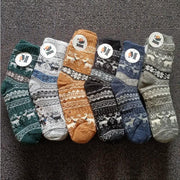 4 Pairs Mens Slipper Fuzzy Socks Winter Super Warm Soft Socks with Grippers by dealonline.co.nz