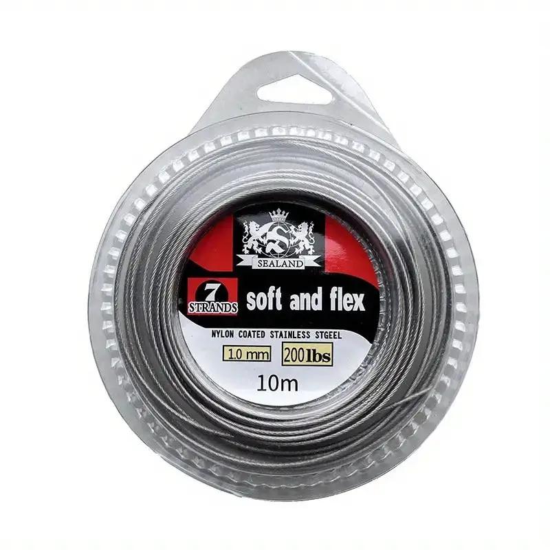 Heavy Duty 200LB Steel Wire Leader 10M - 7 Strands by NZ Diver