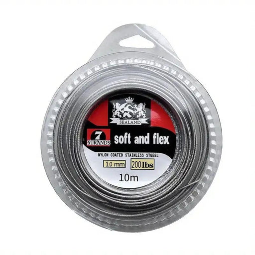Heavy Duty 200LB Steel Wire Leader 10M - 7 Strands by NZ Diver