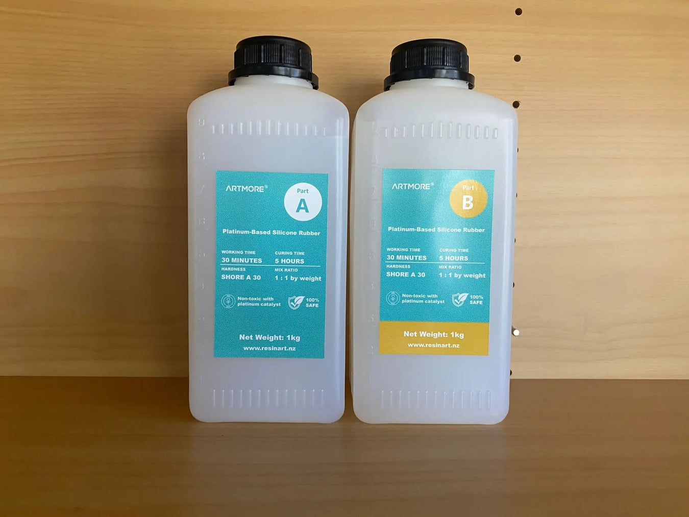 Resin Art NZ Liquid Silicone Rubber Shore A 30 Clearsil Silicone Rubber 3002 - Long Working Time High Performance 2kg Pack Shore A 30 Clearsil Silicone Rubber 3002 - Long Working Time High P...