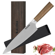 Chef Knife - 8-Inch Professional Japanese Kitchen Knife, Ultra Sharp Gyuto Knife Full Tang Ergonomic Natural Wood Handle, Cooking Knife With Gift Box - 8Inch Chef Knife by China Dropship