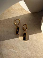 Whetū & Marama Pango Gold Huggies by Tahana Jewellery