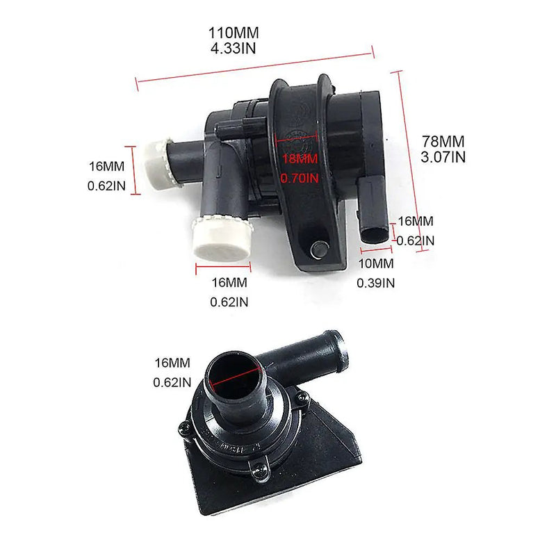 1K0965561J Cooling Water Pump Car Auto Additional Auxiliary Electric 12V For VW Jetta Golf CC VW Passat B5 B6 For AudiA3 by JBH AUTO PARTS
