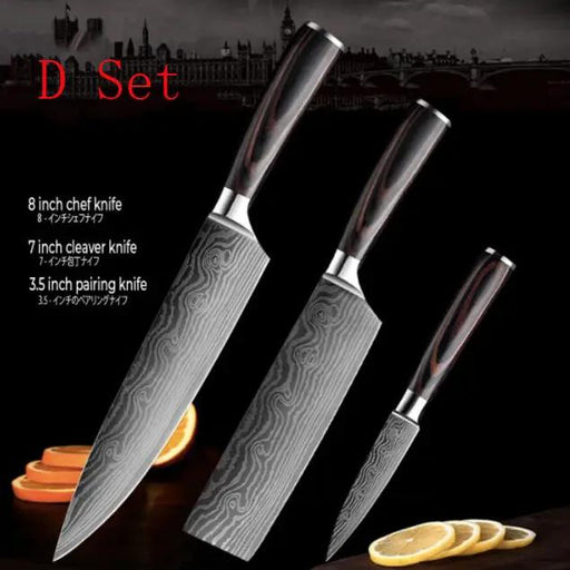 Chef Knives Kitchen Knives Cleaver Slicing Knives D Set by China Dropship