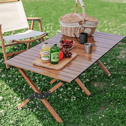 120CM Folding Dining Table Camping Picnic Egg Roll by dealonline.co.nz
