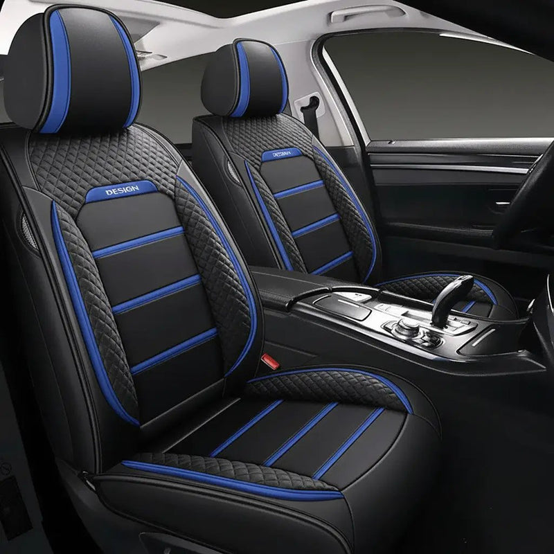 5 Seater Car Seat Cover Faux Leather Cushion Full Set Front Rear Premium Quality by dealonline.co.nz