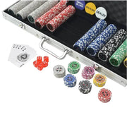 500pcs Clay Poker Chips & Sets High Quality Laser Chips Aluminium Case by dealonline.co.nz
