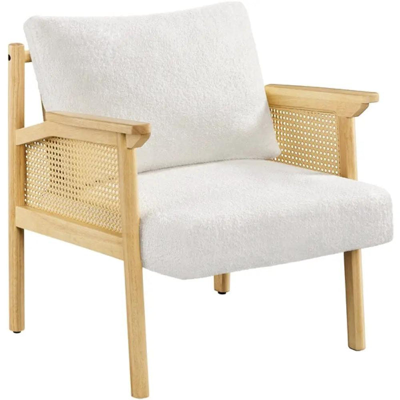 Boucle Upholstered Accent Chair Lounge Chair by Yaheetech