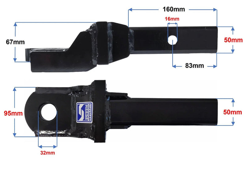 Trailer Ball Mount - 67x160mm - 4500kg by Trojan