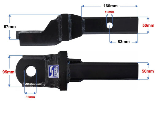 Trailer Ball Mount - 67x160mm - 4500kg by Trojan