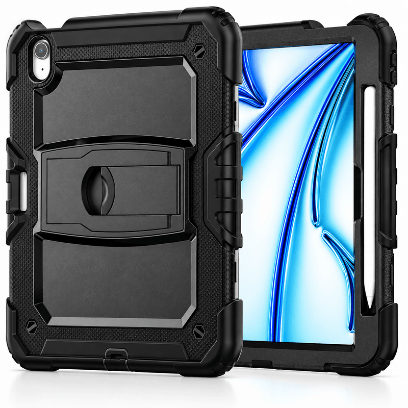 techplus iPad 9.7-inch 6th Generation (2018) Heavy Duty Rugged Shockproof Silicone Case With Built-in Screen Protector iPad 9.7-inch 6th Generation (2018) Heavy Duty Rugged Shockproof Silicone Case With Built-in Screen Protector