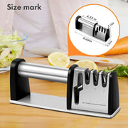 1pcs 4-in-1 Kitchen Blade And Scissor Sharpening Tool - Black by China Dropship