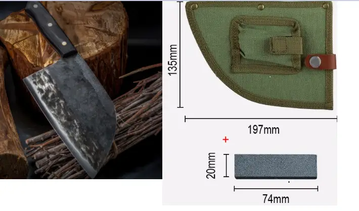 Stainless Steel Meat Cleaver Chef's Knife Cleaver Knife stone Sheath by China Dropship