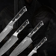 Kegani Meat Cleaver Knife 7 Inch - Damascus 73 Layers AUS-10 Steel Core Butcher Knife - G10 Handle Chinese Knife With Gift Box & Sheath - Chef Knife-Silver Knight Series by China Dropship