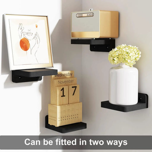 Mini Floating Shelves Wall Mounted Set of 4 by salelink.co.nz