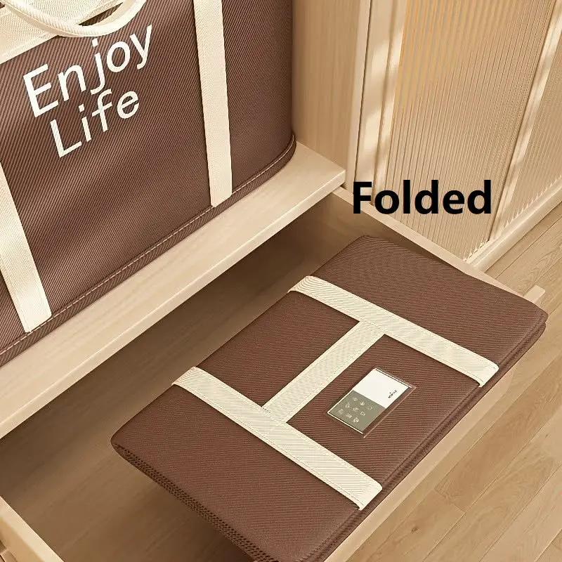 Ecotrek Extra Large Foldable Zipper Storage Bag – Wardrobe Organiser & Moving Box YN01605 by ECOTREK