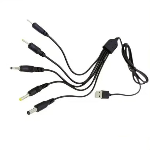 Barrel Jack 5 in 1 Power Cable - (Black) 1m by 9eight5