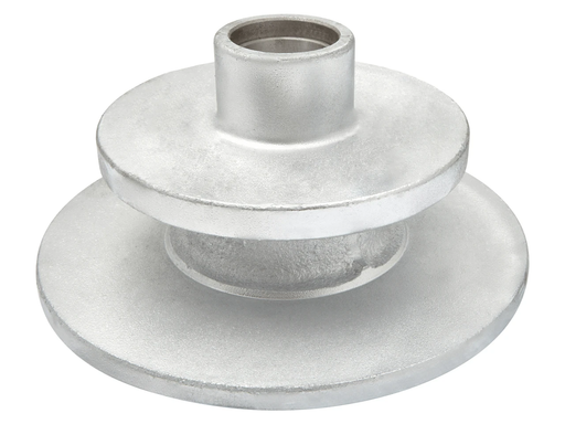 Hub and Stub Kits 1500kg Disc/B Blank - Silver metal hub component for trailer axles.