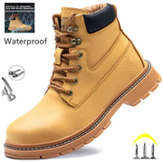 Men's Waterproof Steel-Toe Winter Plush Safety Boots by Mead's Supply & Equipment Outfitters limited