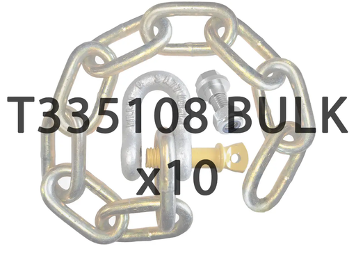 10-Link 8mm Chain & Shackles HT4T MTM - 2000kg - 10x Bulk