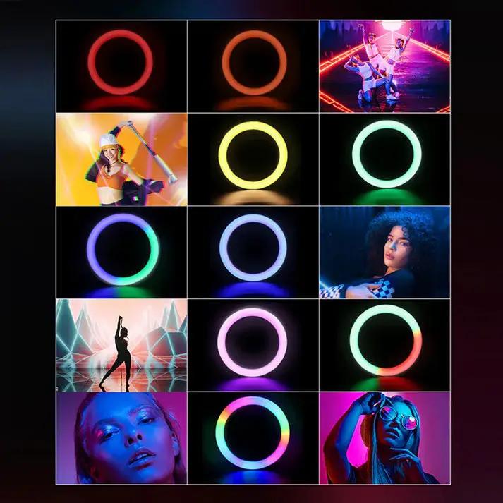 1.9m Ring Light Selfie Stick P100RGB by 9eight5