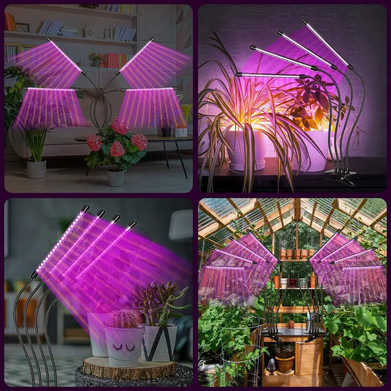Grow Light 4 Head LED Plant Light by salelink.co.nz