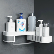 Shower Caddy Corner Bathroom Storage Shelf Holder Rack Organiser Adhesive Tripod by salelink.co.nz